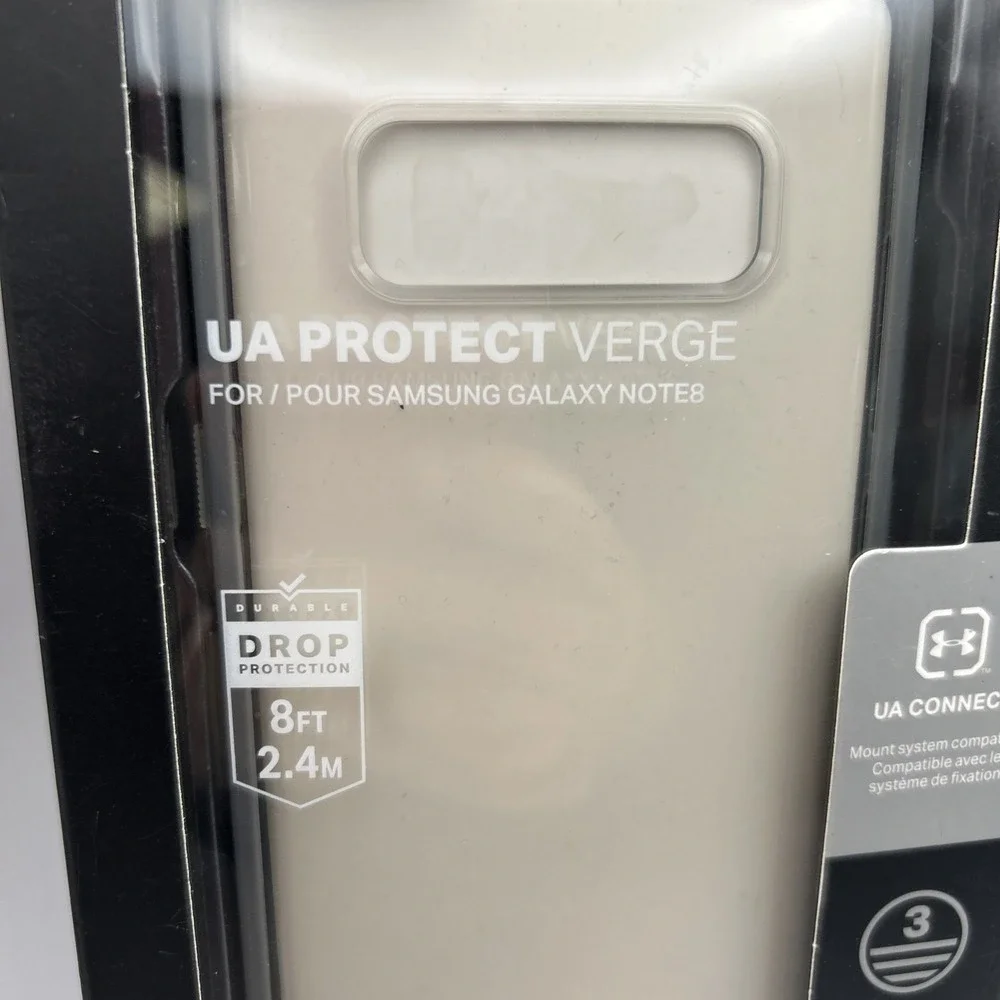 NEW Under Armour Protect Verge Grip CLEAR‎ Case for Samsung Galaxy Note 8 Phone